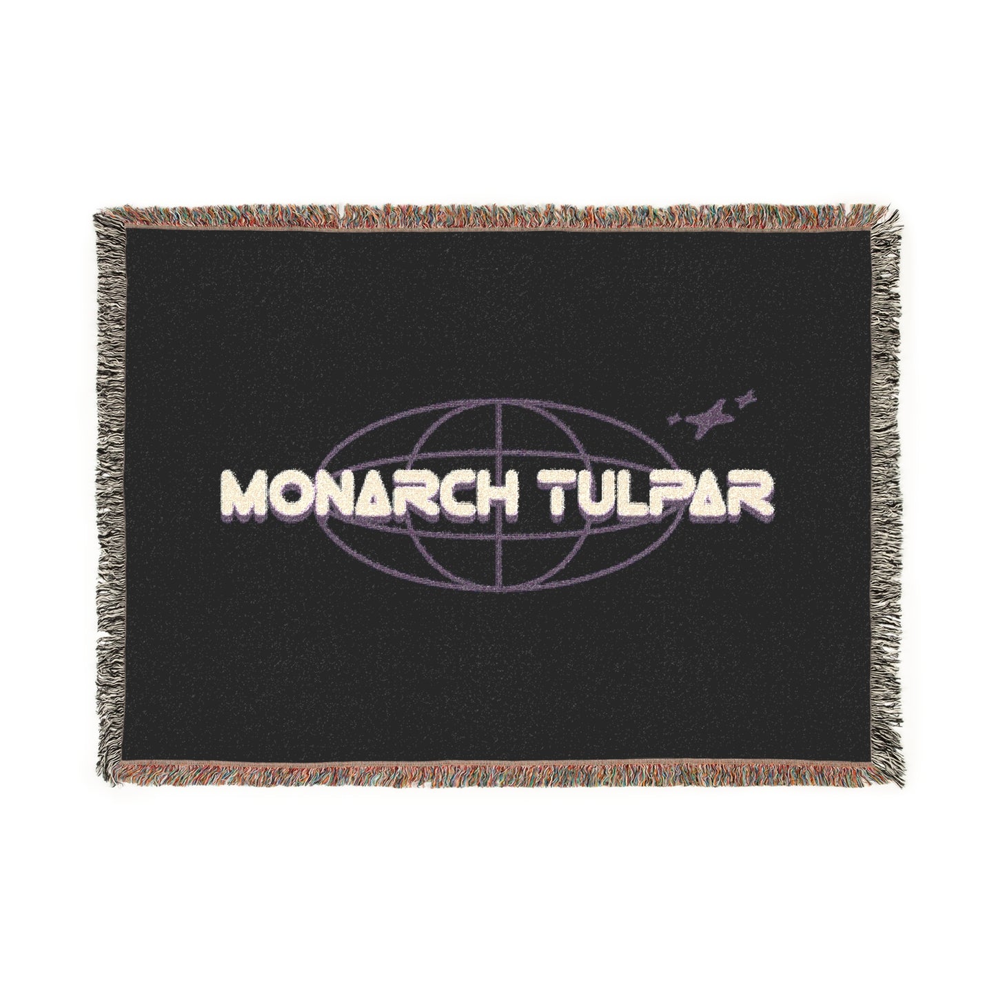 Cozy HQ Monochrome Woven Blanket with Monarch Tulpar Design